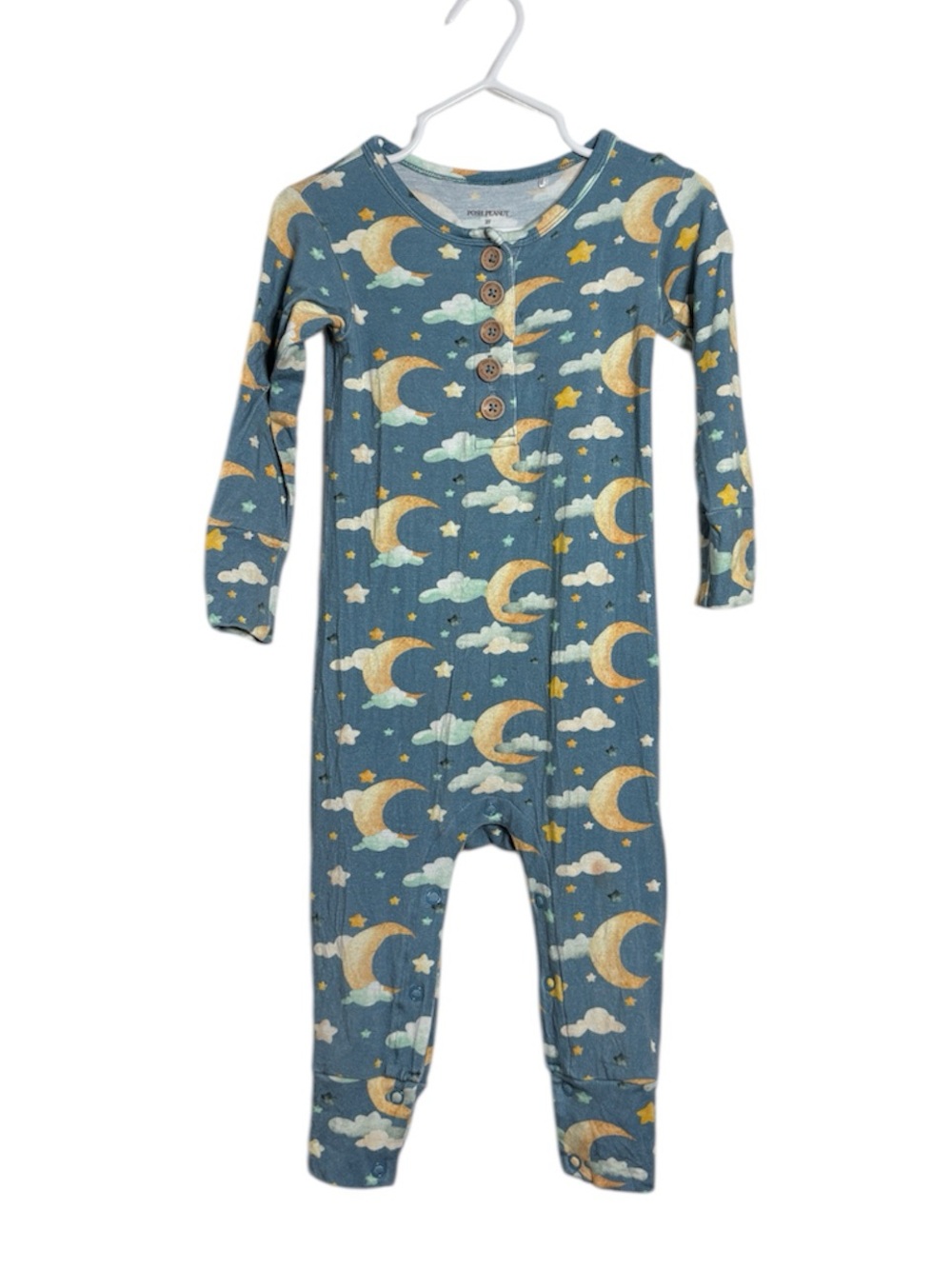 Posh Peanut Long Sleeve One Piece Baby Bamboo Outfit Romper 2T